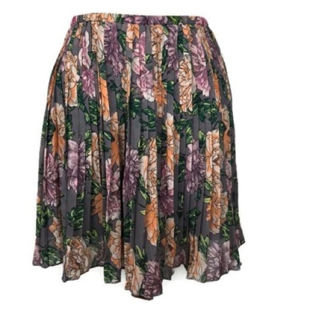 Frenchi floral short pleated skirt